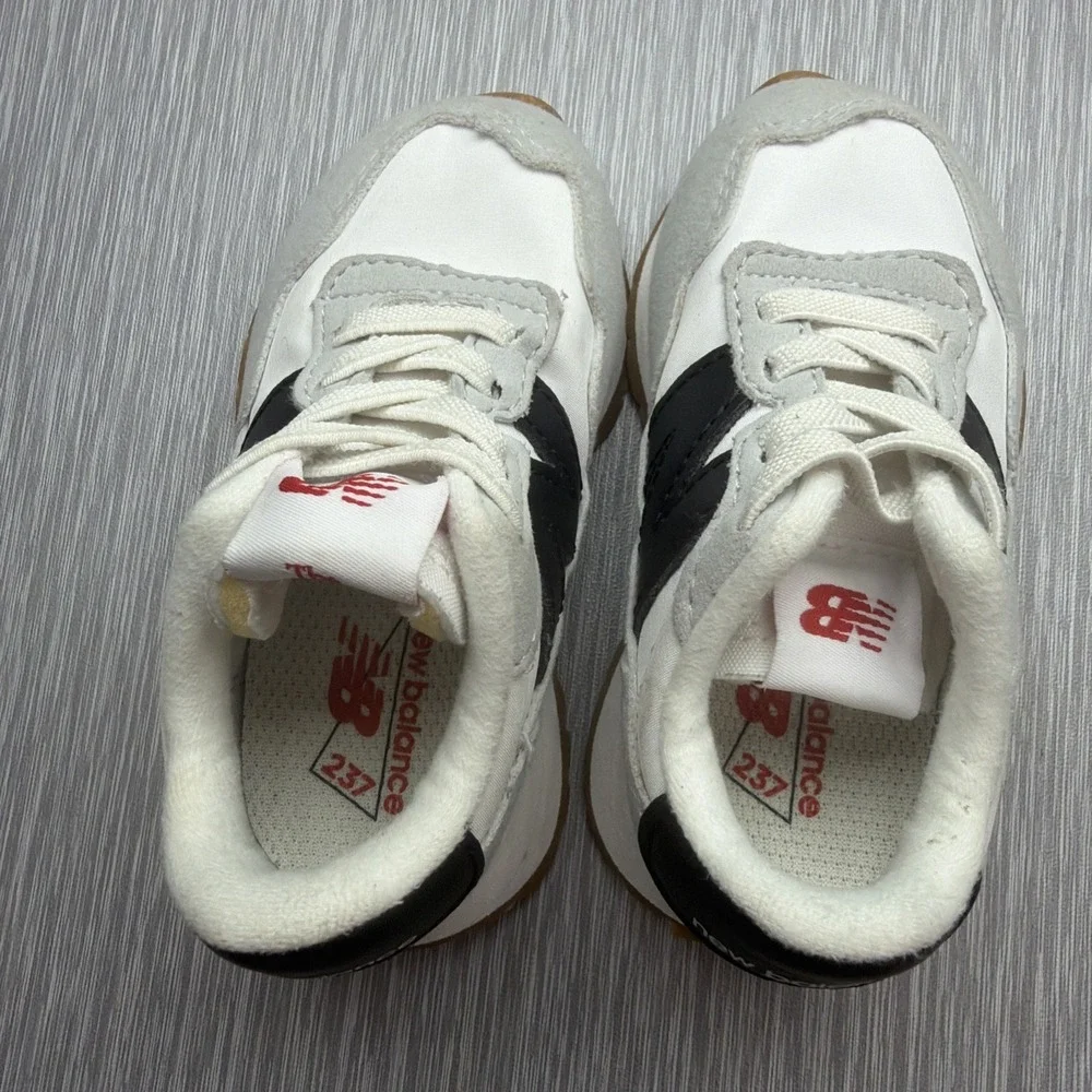 New Balance 237 Toddler‎ Sneakers Gray Black Gum Sole Lace Up Shoes Kids 5.5